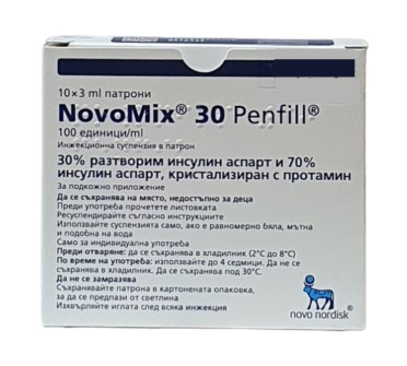 Novomix 30 PENFILL SUSP.INJ 300 IU X10